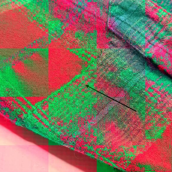 Vintage Pendleton Shirt Womens Medium Red Blue Plaid Wool Western Snap Front 70s - Picture 7 of 15